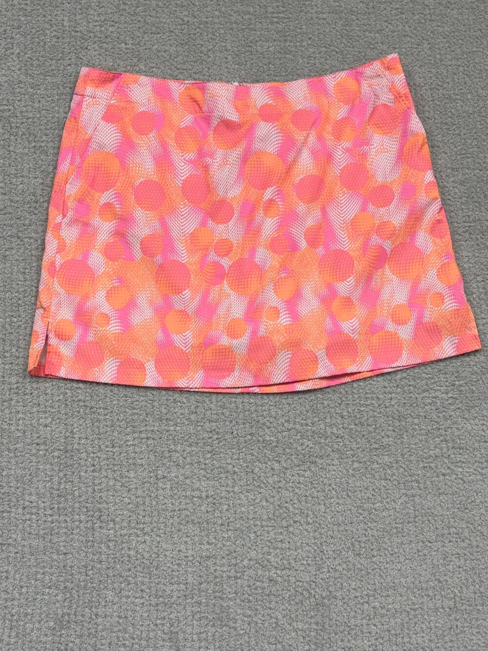 Lady Hagen Pink Orange Print Athletic Skort Size 14 #60421